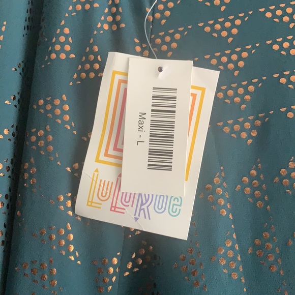 Lularoe Teal Maxi Skirt - Picture 4 of 4